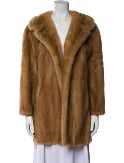 Pre-owned Fur Mink Faux  Coat In Neutral