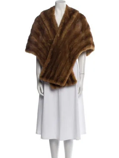 Pre-owned Fur Mink Faux  Jacket In Brown