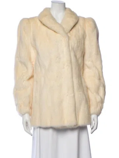 Pre-owned Fur Mink Faux  Jacket In Neutral