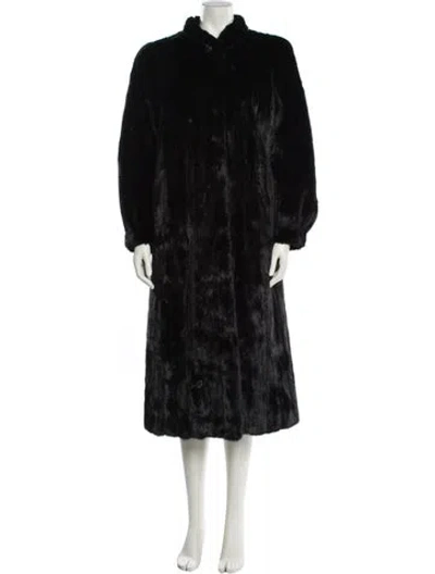 Pre-owned Fur Mink Faux  Vest In Black
