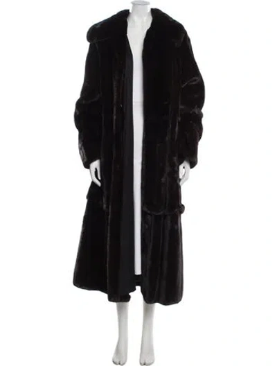Pre-owned Fur Mink  Coat In Black
