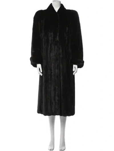 Pre-owned Fur Mink  Coat In Black