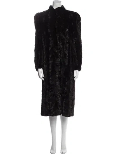 Pre-owned Fur Mink  Coat In Black