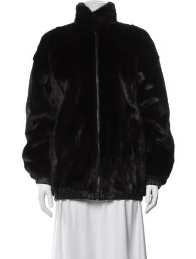 Pre-owned Fur Mink  Coat In Black