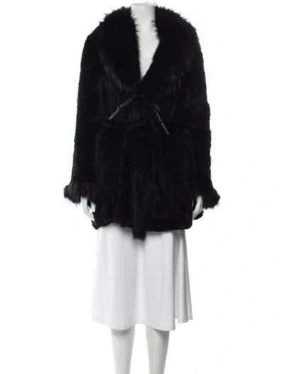 Pre-owned Fur Mink  Coat In Black