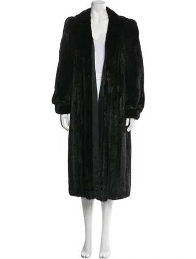 Pre-owned Fur Mink  Coat In Black