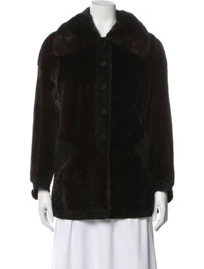 Pre-owned Fur Mink  Coat In Black