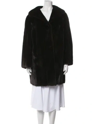 Pre-owned Fur Mink  Coat In Black