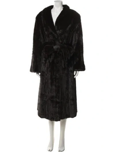 Pre-owned Fur Mink  Coat In Black