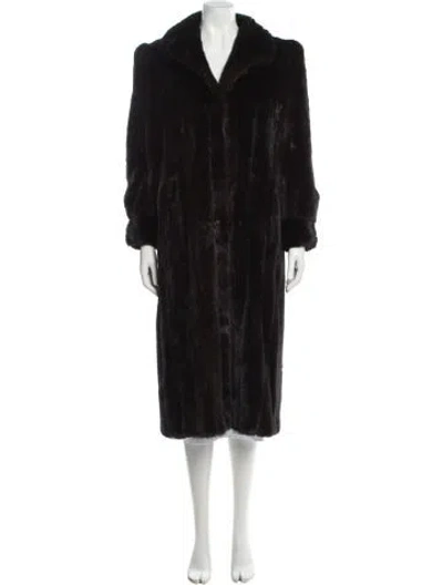 Pre-owned Fur Mink  Coat In Black