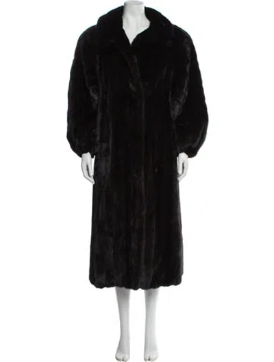 Pre-owned Fur Mink  Coat In Black