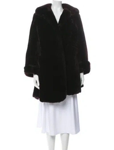 Pre-owned Fur Mink  Coat In Black