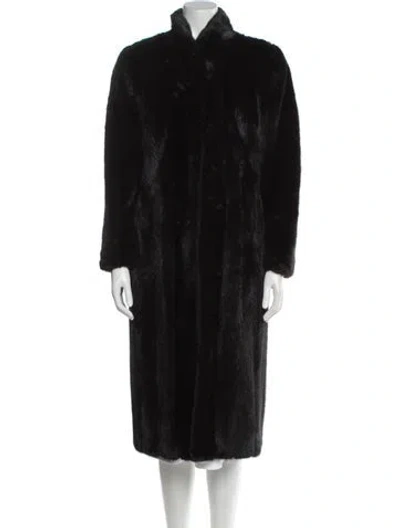Pre-owned Fur Mink  Coat In Black