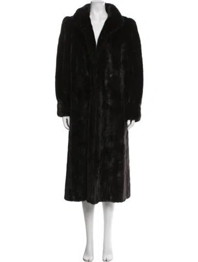 Pre-owned Fur Mink  Coat In Black