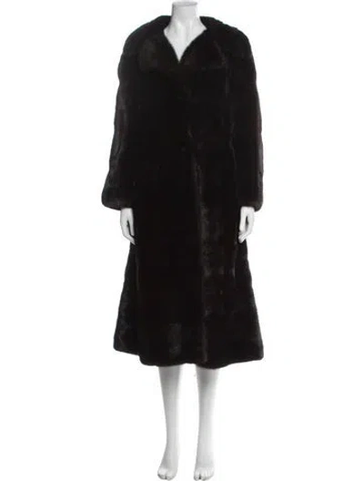 Pre-owned Fur Mink  Coat In Black