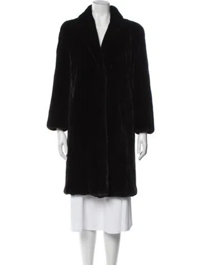 Pre-owned Fur Mink  Coat In Black