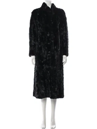 Pre-owned Fur Mink  Coat In Black