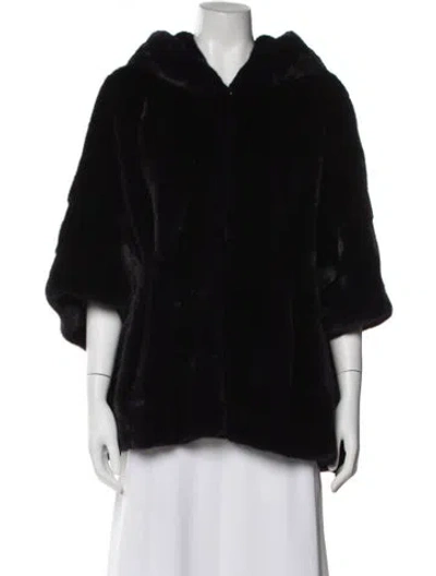Pre-owned Fur Mink  Coat In Black