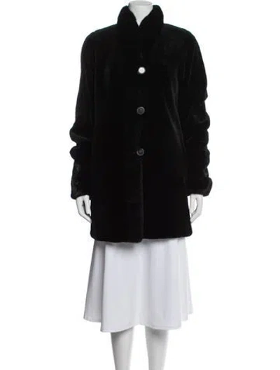 Pre-owned Fur Mink  Coat In Black