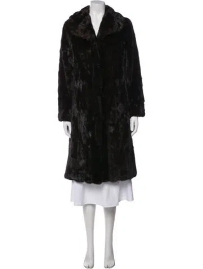 Pre-owned Fur Mink  Coat In Black