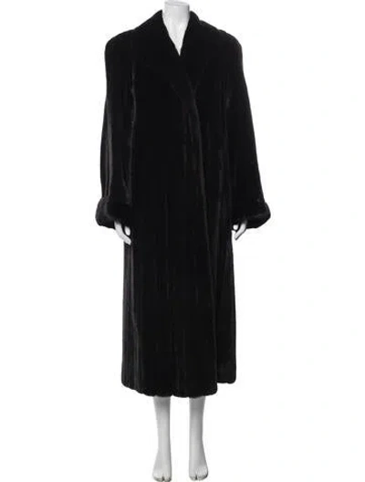 Pre-owned Fur Mink  Coat In Black