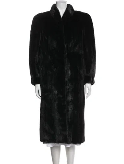 Pre-owned Fur Mink  Coat In Black