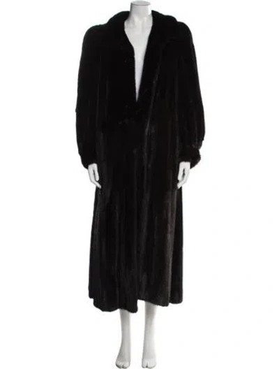 Pre-owned Fur Mink  Coat In Black
