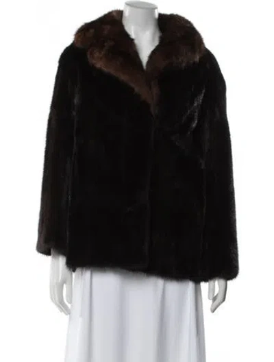 Pre-owned Fur Mink  Coat In Black