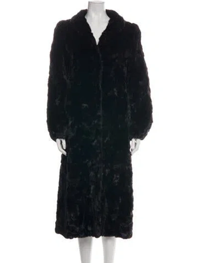 Pre-owned Fur Mink  Coat In Black