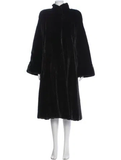 Pre-owned Fur Mink  Coat In Black