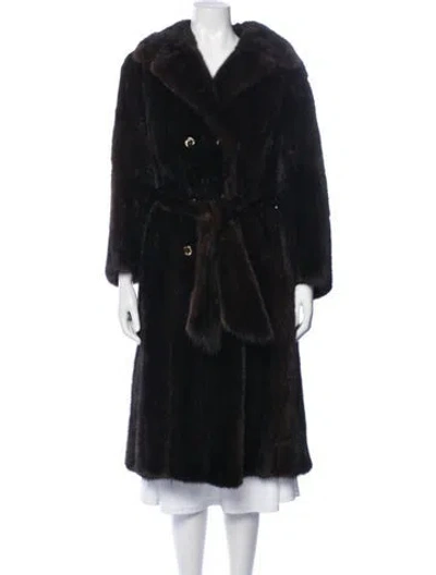 Pre-owned Fur Mink  Coat In Black