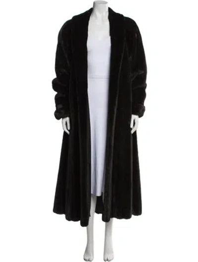 Pre-owned Fur Mink  Coat In Black