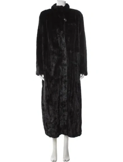 Pre-owned Fur Mink  Coat In Black