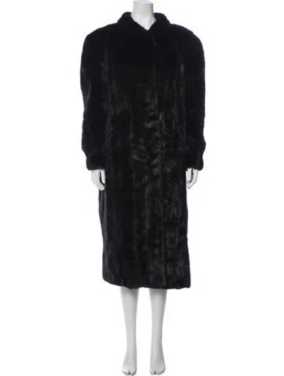 Pre-owned Fur Mink  Coat In Black