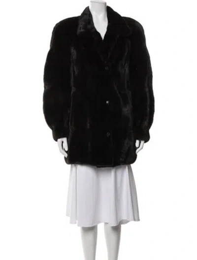 Pre-owned Fur Mink  Coat In Black