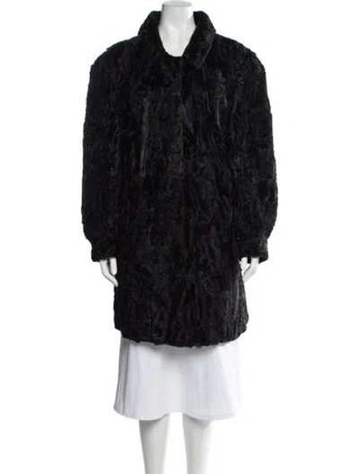 Pre-owned Fur Mink  Coat In Black