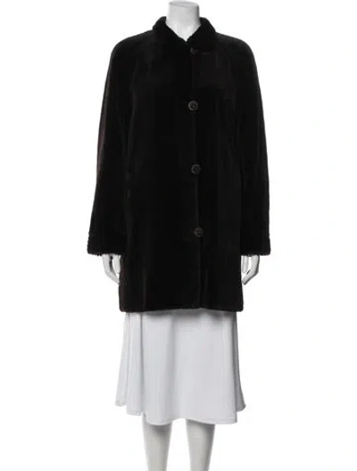 Pre-owned Fur Mink  Coat In Black