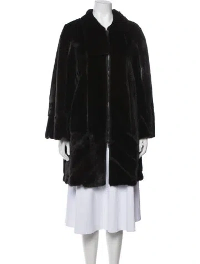 Pre-owned Fur Mink  Coat In Black