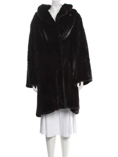 Pre-owned Fur Mink  Coat In Black