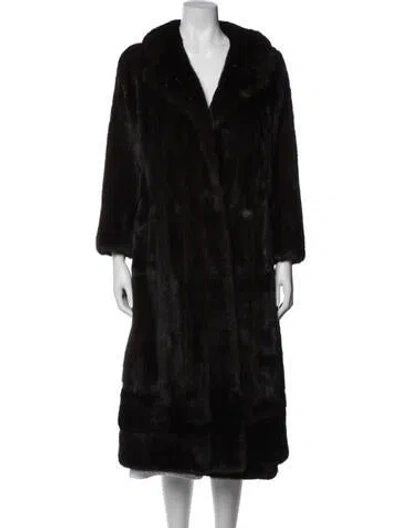 Pre-owned Fur Mink  Coat In Black