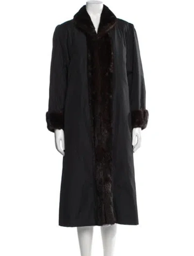 Pre-owned Fur Mink  Coat In Black