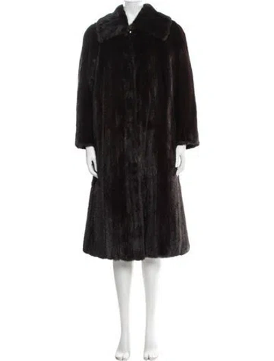 Pre-owned Fur Mink  Coat In Black
