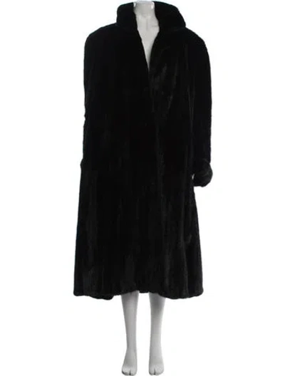 Pre-owned Fur Mink  Coat In Black