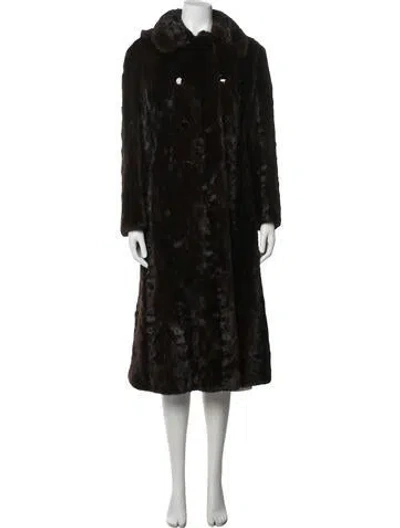 Pre-owned Fur Mink  Coat In Black