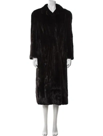 Pre-owned Fur Mink  Coat In Black