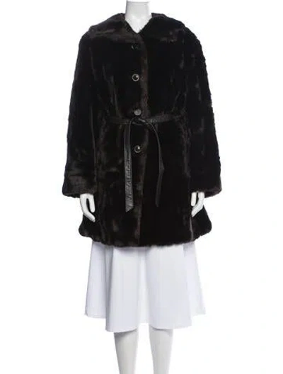 Pre-owned Fur Mink  Coat In Black