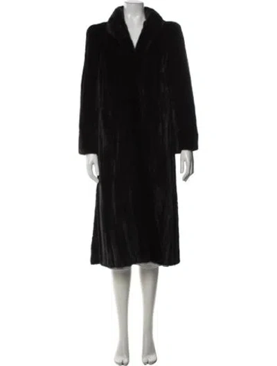 Pre-owned Fur Mink  Coat In Black
