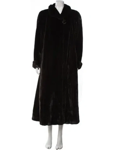 Pre-owned Fur Mink  Coat In Black