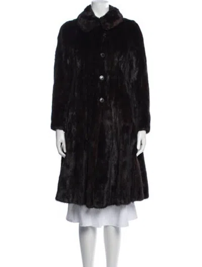 Pre-owned Fur Mink  Coat In Black