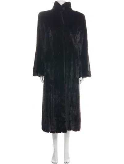 Pre-owned Fur Mink  Coat In Black